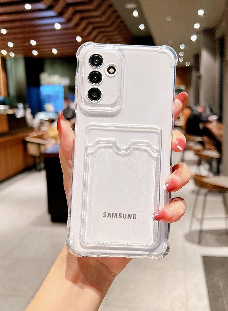 ten.tech TenTech Transparent cover with shockproof corners with card holder - card holder - heat-resistant polyurethane card holder for Samsung Galaxy A14 4G / 5G- transparent  - Image 2