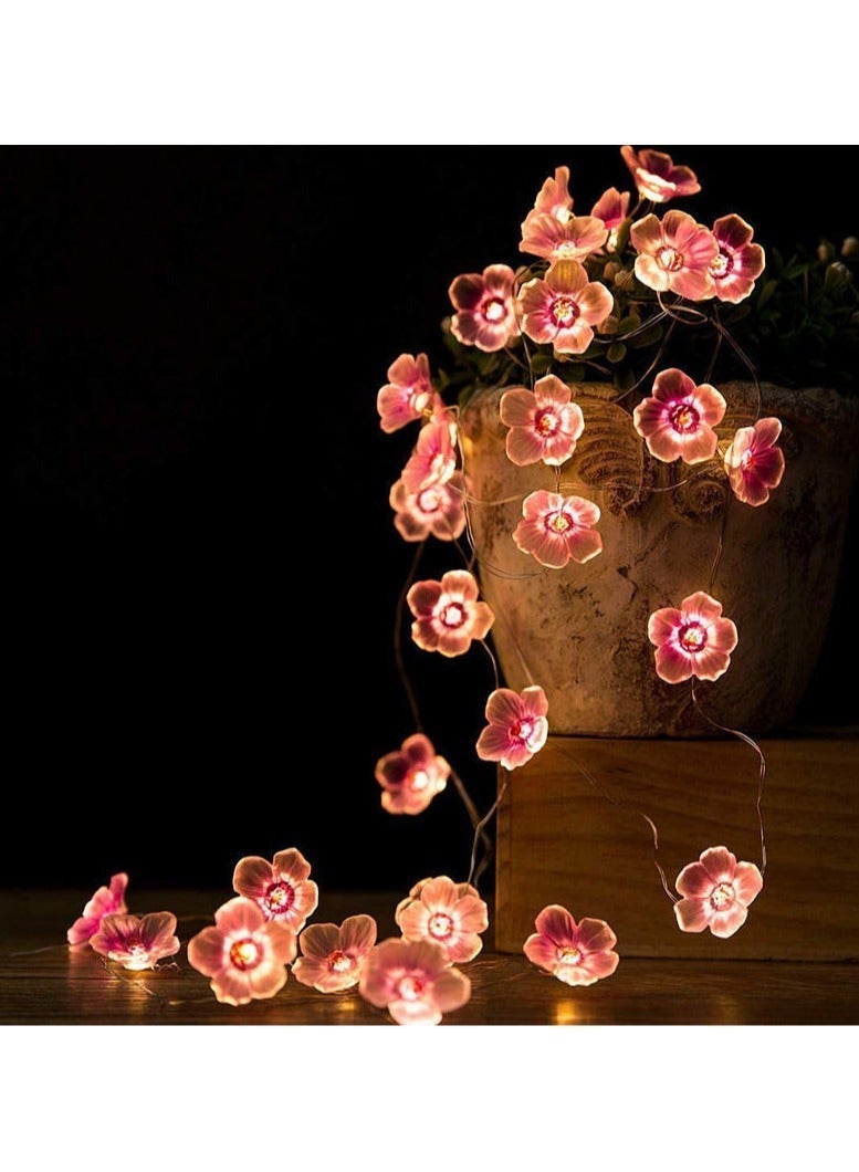 HPMY LED Cherry Blossom String Lights Bulbs Decorative Fairy Lamp for Garden Patio Lawn Wedding Party Home Use Relaxing Atmosphere - Image 1