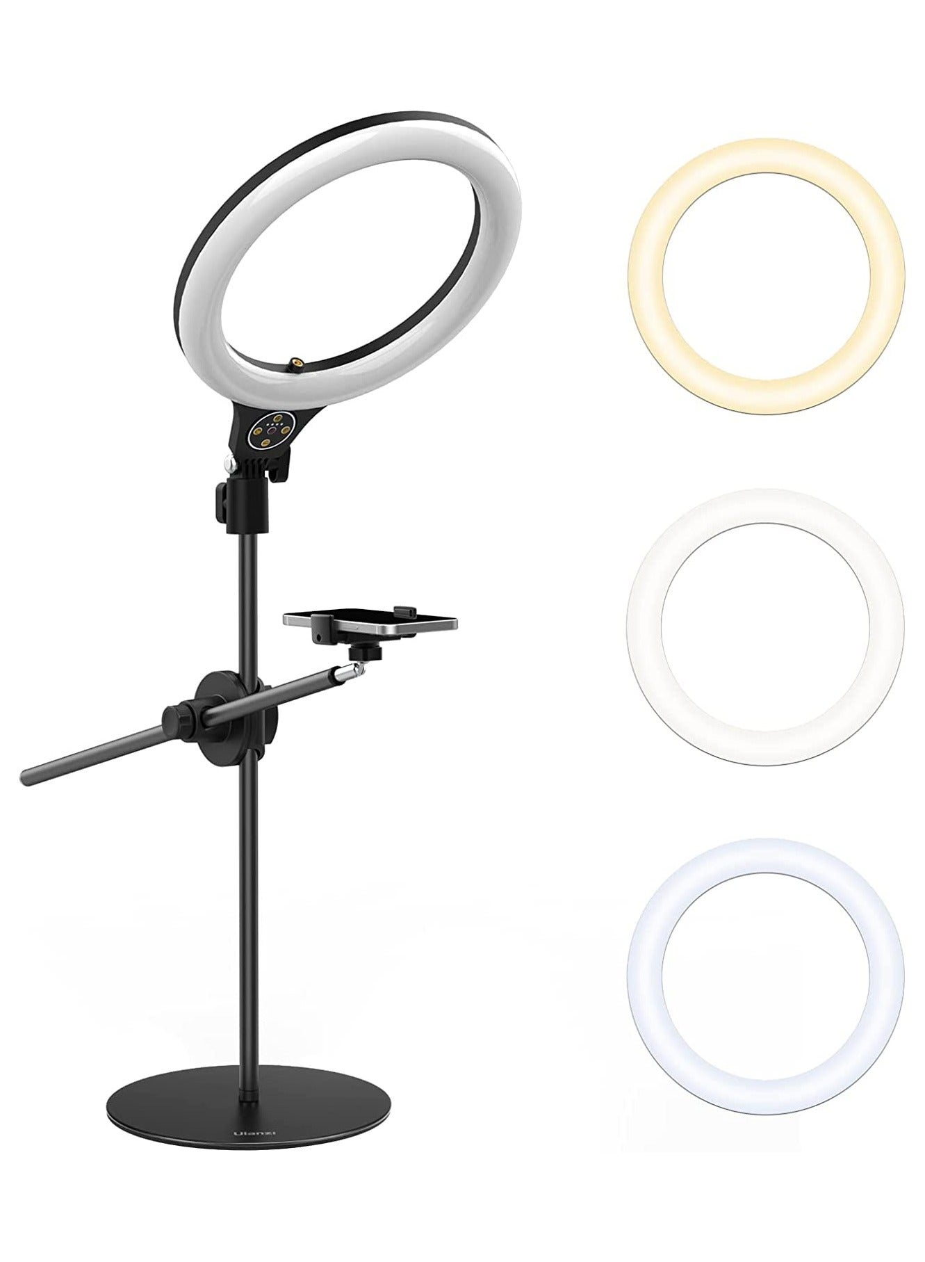 أولانزي Ulanzi Ring Light Desk With Horizontal Boom Arm 6500 K 10 inch