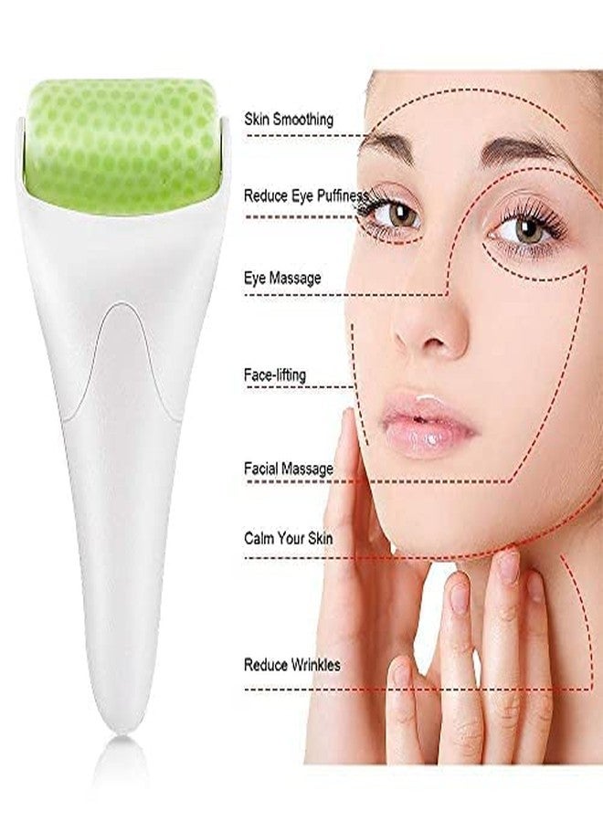 FLYWELL Jade Roller,100% Natural Facial,Gua Sha With Ice Roller For Cold Face Massage With T-Shaped Energy Beauty Bar Facial Massage - Image 4