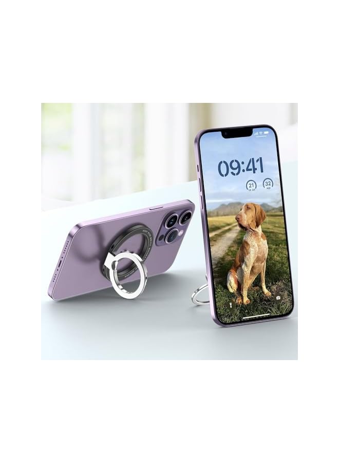 Green Tiger Magnetic Phone Ring Holder, Phone Grip with Adjustable Kickstand, Polished Metal Cell Phone Ring Holder, Suitable for iPhone 15/14/13/12 Series, Black - Image 2