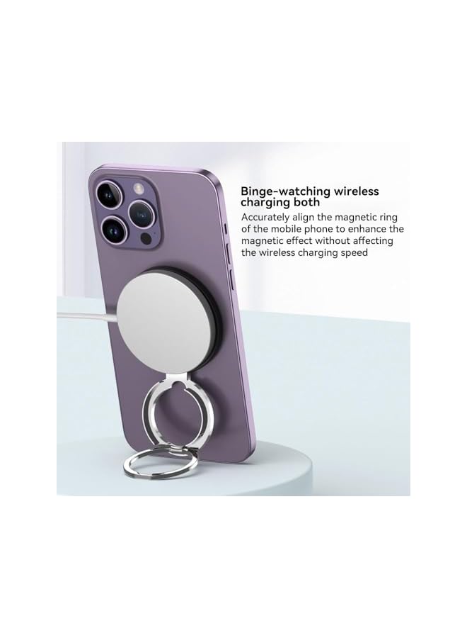 Green Tiger Magnetic Phone Ring Holder, Phone Grip with Adjustable Kickstand, Polished Metal Cell Phone Ring Holder, Suitable for iPhone 15/14/13/12 Series, Black - Image 5