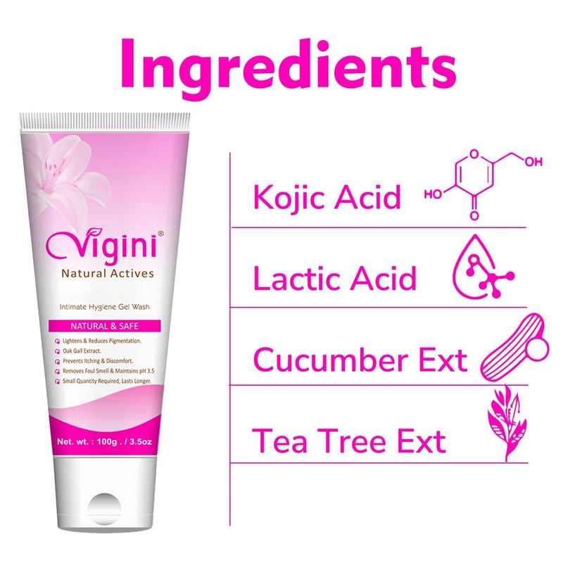 Vigini غسول فيجيني الطبيعي لتفتيح وتبييض المنطقة الحميمة للنساء ومرطب جل مائي للترطيب 200 جرام - Image 2