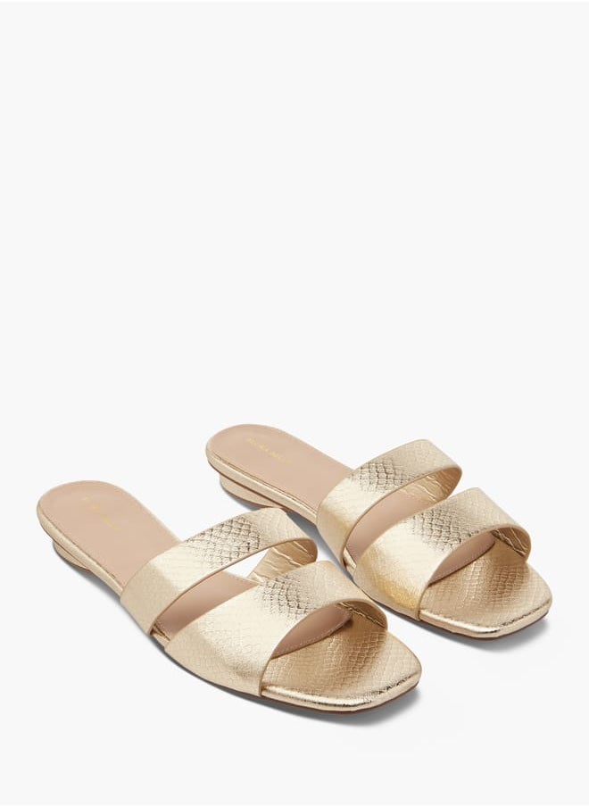 Flora Bella By Shoexpress Women Textured Slip-On Sandals  - Image 1