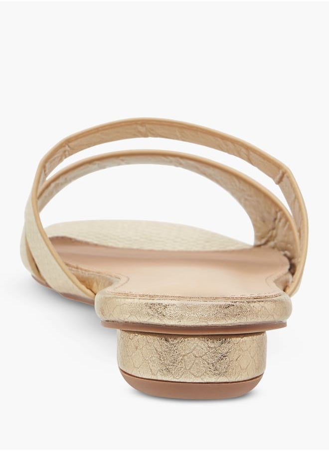 Flora Bella By Shoexpress Women Textured Slip-On Sandals  - Image 5