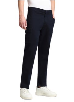 Dennis Lingo Navy Cargo Trousers for Men, Slim Fit, Cotton Lycra  - Image 1