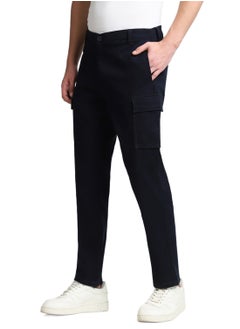 Dennis Lingo Navy Cargo Trousers for Men, Slim Fit, Cotton Lycra  - Image 2