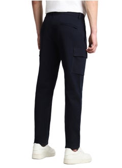 Dennis Lingo Navy Cargo Trousers for Men, Slim Fit, Cotton Lycra  - Image 3