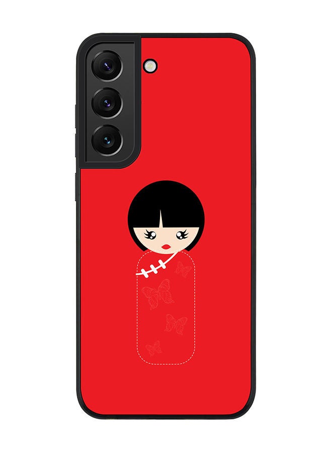 Stylizedd Rugged Black edge case for Samsung Galaxy S21 5G Slim fit Soft Case Flexible Rubber Edges Anti Drop TPU Gel Thin Cover - Chinese Doll - Image 1