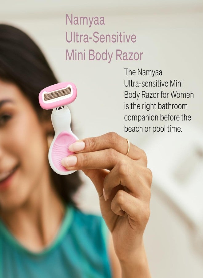 Qraa Namyaa Ultra Sensitive Mini Body Razor For Women | 2x Smoother And Long Lasting | Curve-Friendly, Smooth & Hassle-Free | 5 Blades | Pack of 1 - Image 2