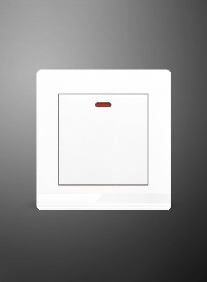 Vmax 20A Power Switch with Neon Indicator Light - White - 250V 1 Gang Double Pole Switch with Earth - Image 3