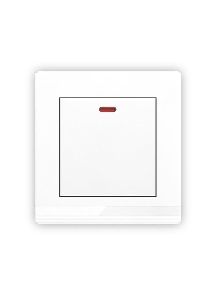 Vmax 20A Power Switch with Neon Indicator Light - White - 250V 1 Gang Double Pole Switch with Earth - Image 2