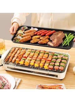 YQbest 2-In-1 Portable Multifunctional Electric BBQ Grill Smokeless Non-Stick Roasting Barbecue Grill For Family  - Image 1