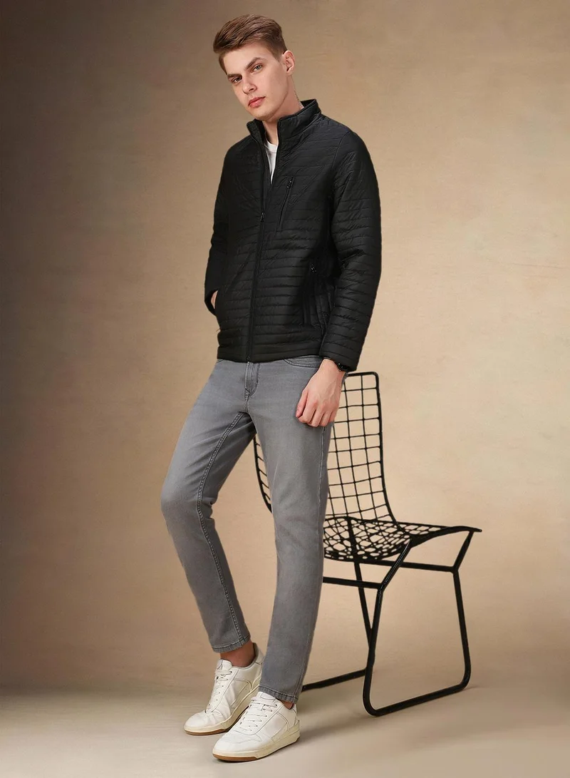 دينيس لينغو جاكيت رجالي أسود بوليستر عادي