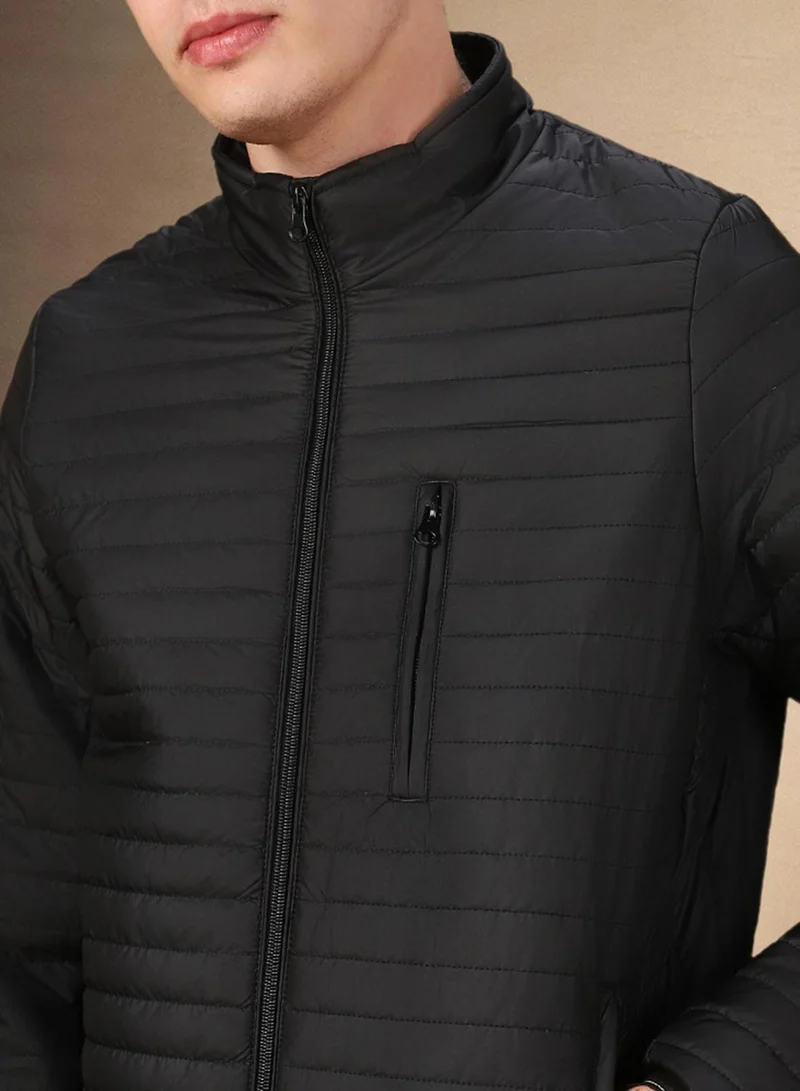 دينيس لينغو جاكيت رجالي أسود بوليستر عادي
