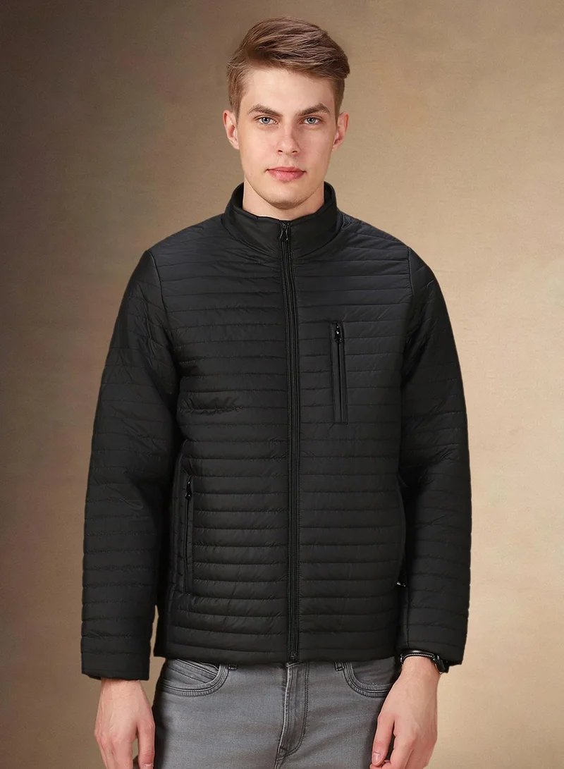دينيس لينغو جاكيت رجالي أسود بوليستر عادي
