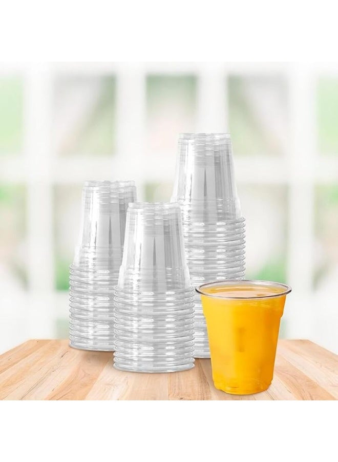 IDEAL PACK Clear PET Plastic Cups – 8 oz | 50 Pcs | Disposable Cold Drink Cups | BPA-Free, Crystal Clear Cups for Juice, Iced Coffee, Smoothies, Beverages & Party Use - Image 2
