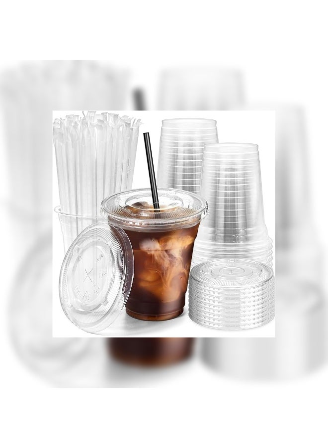 IDEAL PACK Clear PET Plastic Cups – 8 oz | 50 Pcs | Disposable Cold Drink Cups | BPA-Free, Crystal Clear Cups for Juice, Iced Coffee, Smoothies, Beverages & Party Use - Image 4