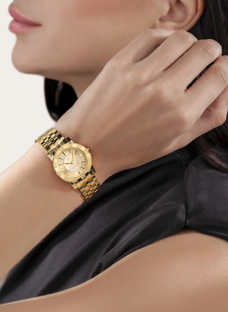Guy Laroche Alex Watch for Women with Yellow Gold Stainless Steel Bracelet 29 mm 5 Atm  - Image 5