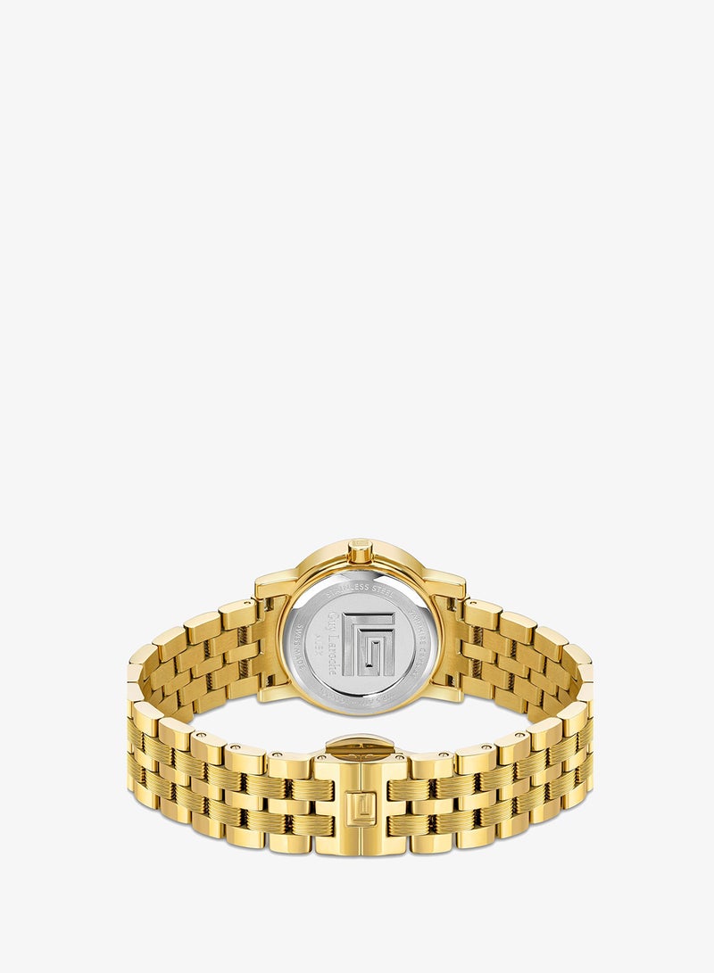 Guy Laroche Alex Yellow Gold Stainless Steel Bracelet Analog Watch for Women 29mm - Image 3