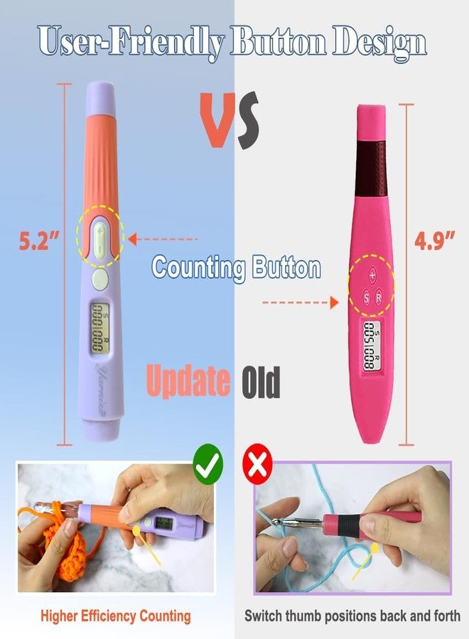 Yarniss مجموعة إبر كروشيه يارنيس مع عداد رقمي وإضاءة - Image 4