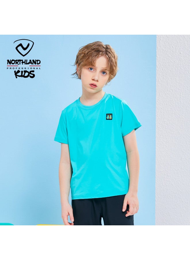 NorthLand Boys' Summer Short Sleeve T-shirt, Casual Loose Fit Sporty Top For Kids - Image 2