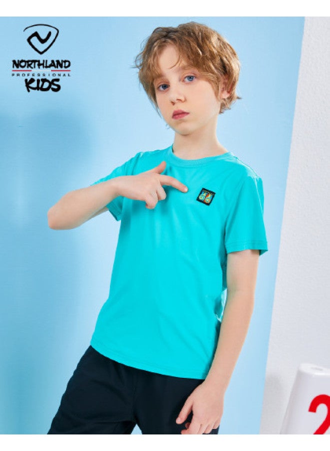 NorthLand Boys' Summer Short Sleeve T-shirt, Casual Loose Fit Sporty Top For Kids - Image 1