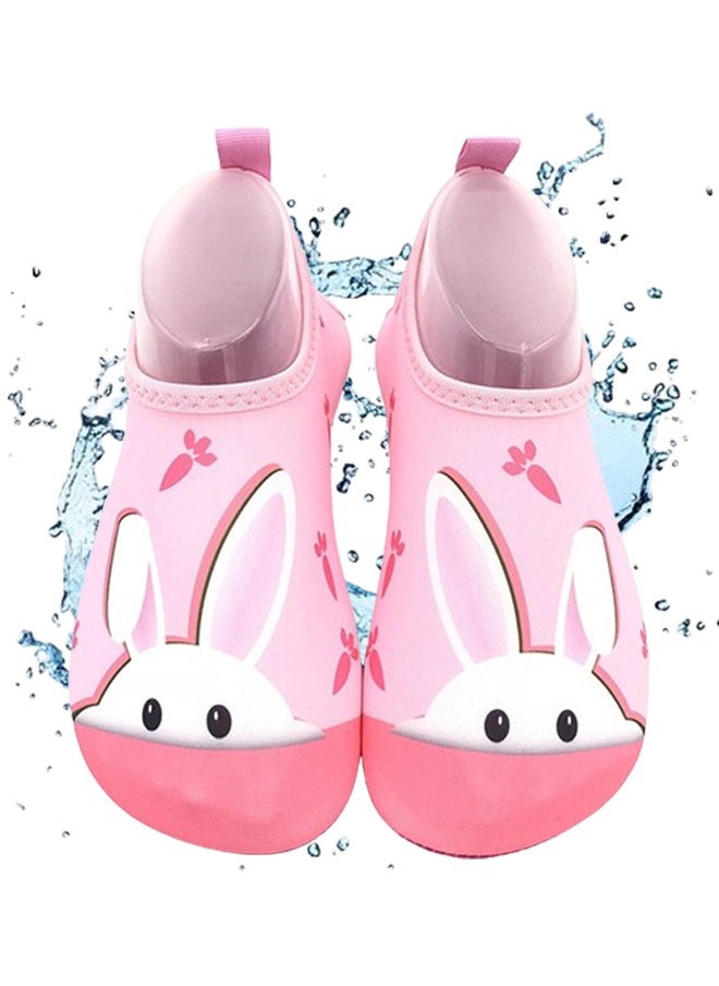 TAPIT Water Shoes Kids Kids Boys Girls Beach Shoes Kids Beach Swim Shoes Non Slip Toddler Kids Aqua Socks Quick Dry Barefoot Aqua Socks for Swinmming Pool Beach Outdoor (Pink Rabbit)  - Image 1