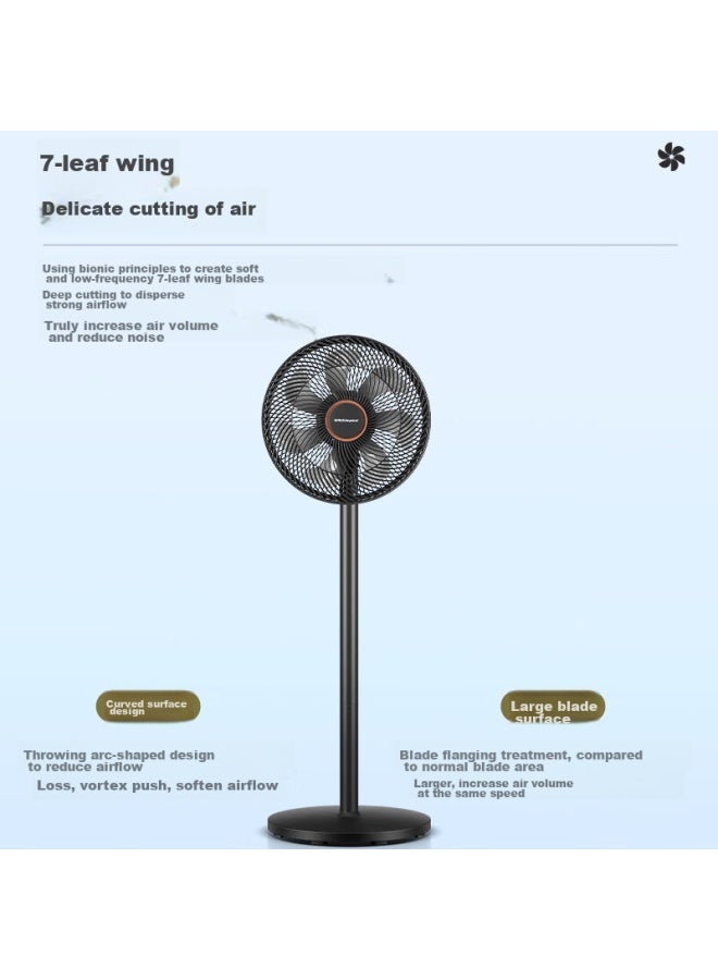 Royalstar Electric Fan, 7-blade Gentle Wind, Floor Fan, Stand Fan, Dual-use Floor-standing, High Air Volume, Energy-saving, Oscillating Fan, For Bedroom And Office, Quiet Operation, Low Noise, Fd-30l501 - Image 5
