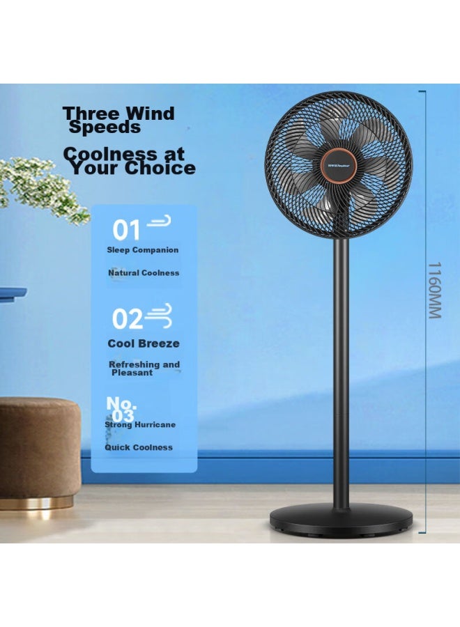 Royalstar Electric Fan, 7-blade Gentle Wind, Floor Fan, Stand Fan, Dual-use Floor-standing, High Air Volume, Energy-saving, Oscillating Fan, For Bedroom And Office, Quiet Operation, Low Noise, Fd-30l501 - Image 3