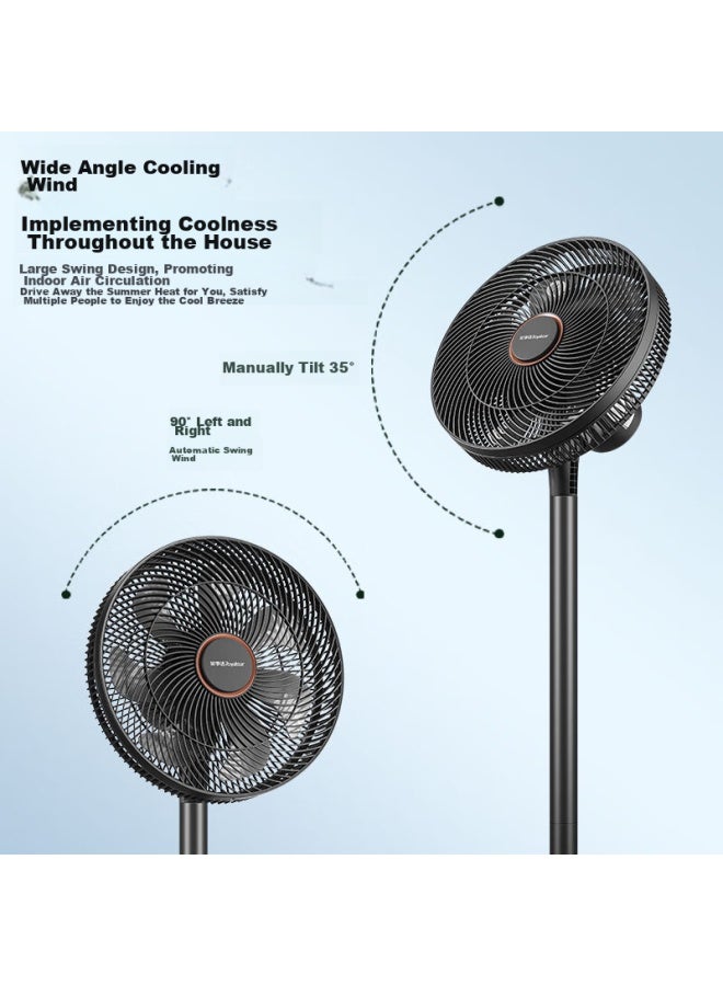 Royalstar Electric Fan, 7-blade Gentle Wind, Floor Fan, Stand Fan, Dual-use Floor-standing, High Air Volume, Energy-saving, Oscillating Fan, For Bedroom And Office, Quiet Operation, Low Noise, Fd-30l501 - Image 4