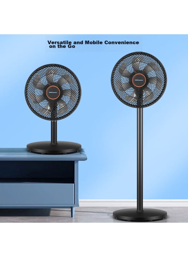 Royalstar Electric Fan, 7-blade Gentle Wind, Floor Fan, Stand Fan, Dual-use Floor-standing, High Air Volume, Energy-saving, Oscillating Fan, For Bedroom And Office, Quiet Operation, Low Noise, Fd-30l501 - Image 2
