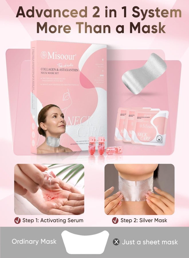 Misoour Neck Wrinkle Patches for Firming and Tightening – 2 in 1 Collagen Neck Mask with Astaxanthin & Peptides, Deep Hydration for Neck Lines & Sagging Skin, 3 Pack - Image 4