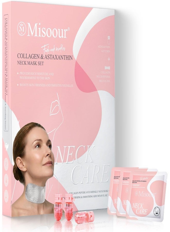 Misoour Neck Wrinkle Patches for Firming and Tightening – 2 in 1 Collagen Neck Mask with Astaxanthin & Peptides, Deep Hydration for Neck Lines & Sagging Skin, 3 Pack - Image 1