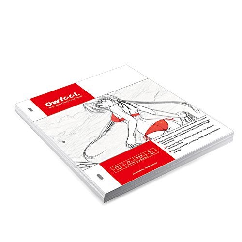 Owfeel Animation Paper Flip Book Kit with Holes Animation Positioning Paper Manga Comic Drawing 70G White Paper Drawing Paper Animation Kit for Art Color Digital Animating Work Pack of 200 Sheet