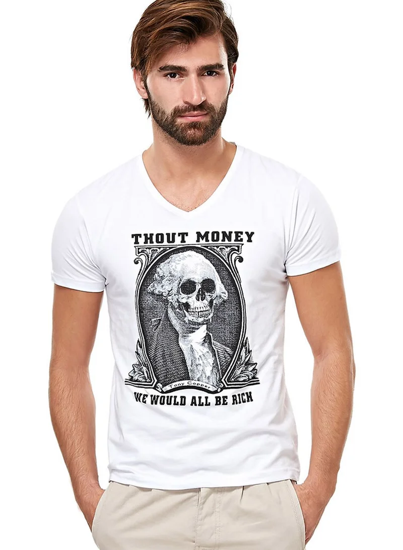 Fifteen Minutes Printed Skull TShirt