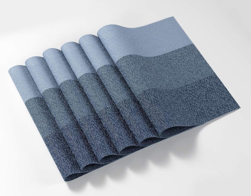 VDHJA Durable HeatResistant NonSlip PVC Vinyl Woven Placemats Washable Stylish Perfect for Dining Tables office Protection LongLasting for Everyday Use or Special Occasions 4pcs 46cmX30cm - Image 5