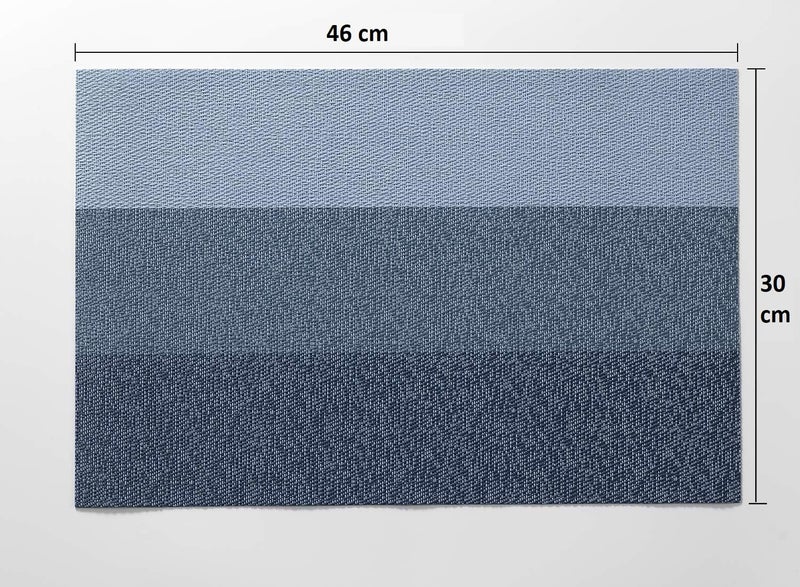 VDHJA Durable HeatResistant NonSlip PVC Vinyl Woven Placemats Washable Stylish Perfect for Dining Tables office Protection LongLasting for Everyday Use or Special Occasions 4pcs 46cmX30cm - Image 2