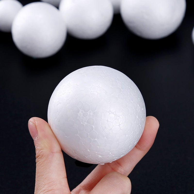 Pllieay Make Your Own Solar System Model with 14 Mixed Sized Polystyrene Spheres Balls and 10 Pieces 24 cm Long Bamboo Sticks for School Projects - Image 2