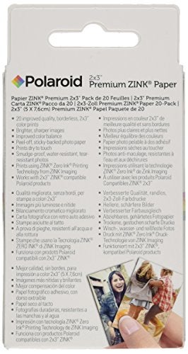 Zink Polaroid POLZ2X320 2 x 3 inch Premium Zink Photo Paper Twin Pack (20 Sheets) Film - Image 2