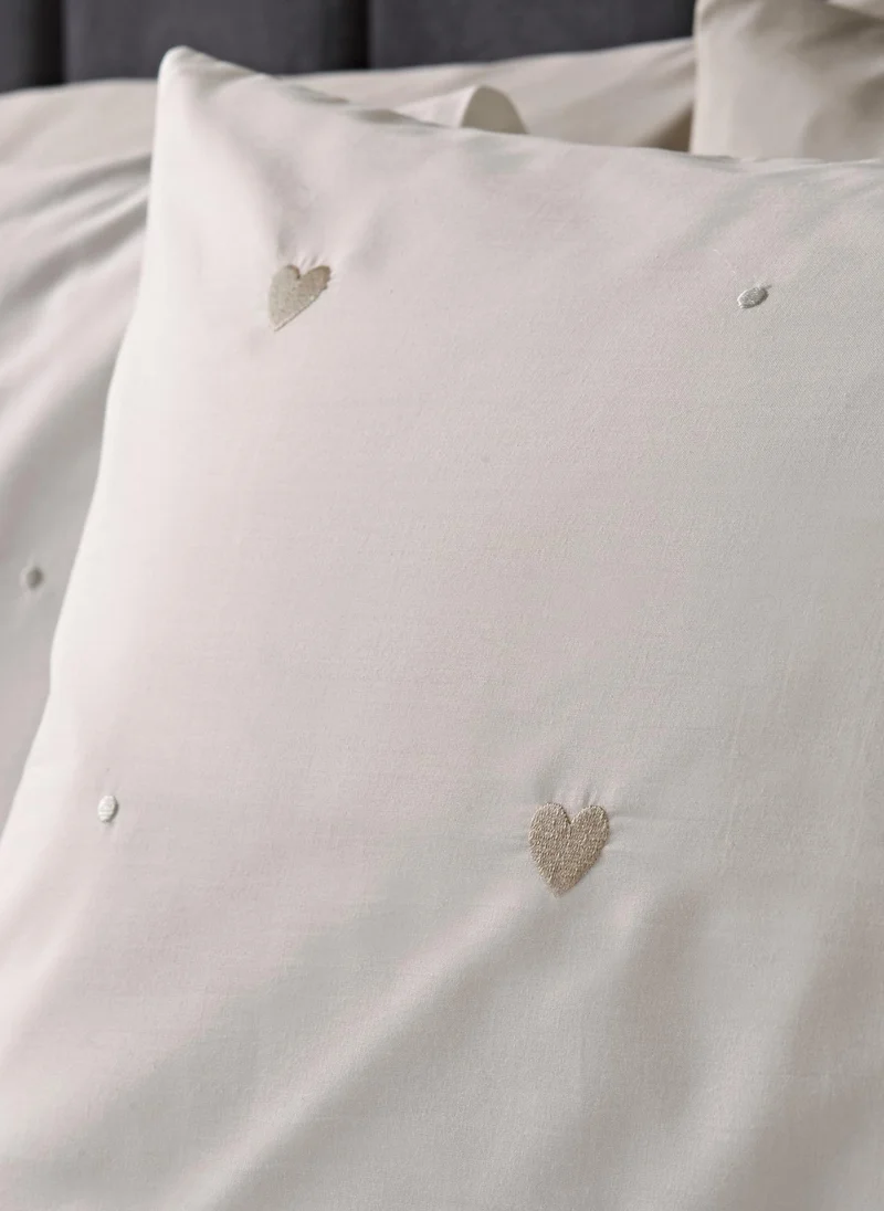 ماتلان Natural Embroidery Heart Duvet Set