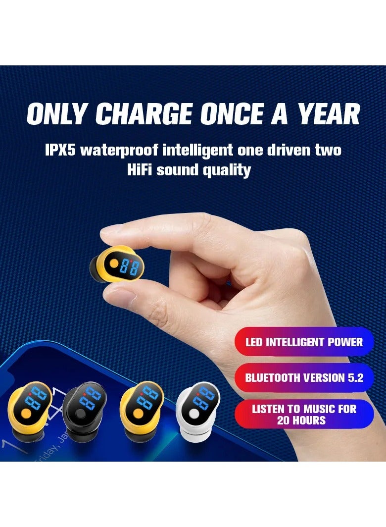 AROAQ Wireless Bluetooth Headphones 5.2 Without Digital Display Noise Reduction with High-Definition Microphone - Image 2