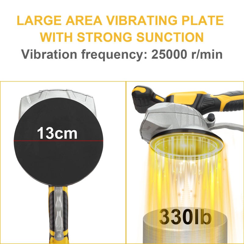 Brngeqi Tile Vibration Tool For Dewalt 20V Battery  Tile Vibration Leveling Machine With 8 Speed  Suction Cup  Digital Display Max 25000R/Min  150W Tile Suction Cup Tool For Floor Wall (Tool Only) - Image 4