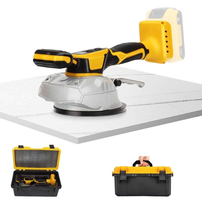 Brngeqi Tile Vibration Tool For Dewalt 20V Battery  Tile Vibration Leveling Machine With 8 Speed  Suction Cup  Digital Display Max 25000R/Min  150W Tile Suction Cup Tool For Floor Wall (Tool Only) - Image 1