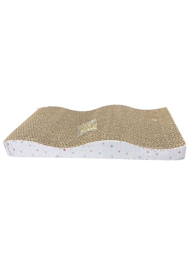 Cat Scratching Pad with Different Scratch Textures Wave Curved/Flat Shape Design Corrugated Cardboard Double-Sided Anti-Slip Durable Cardboard Cat Scratcher - Image 5