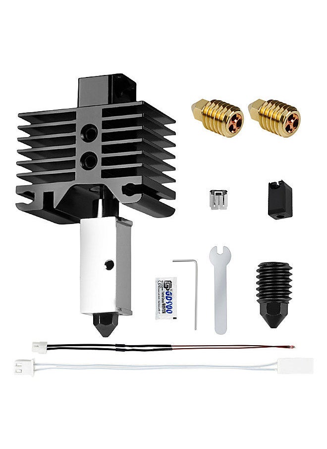 Two Trees Upgraded Hotend Kit with Plated Copper Heater Block Heatbreak High Temperature 500℃ with 32 Extra Nozzle and 1pc Silicone Cover Compatible with Bambu Lab X1 Carbom Combo P1P 3D Printer  - Image 1
