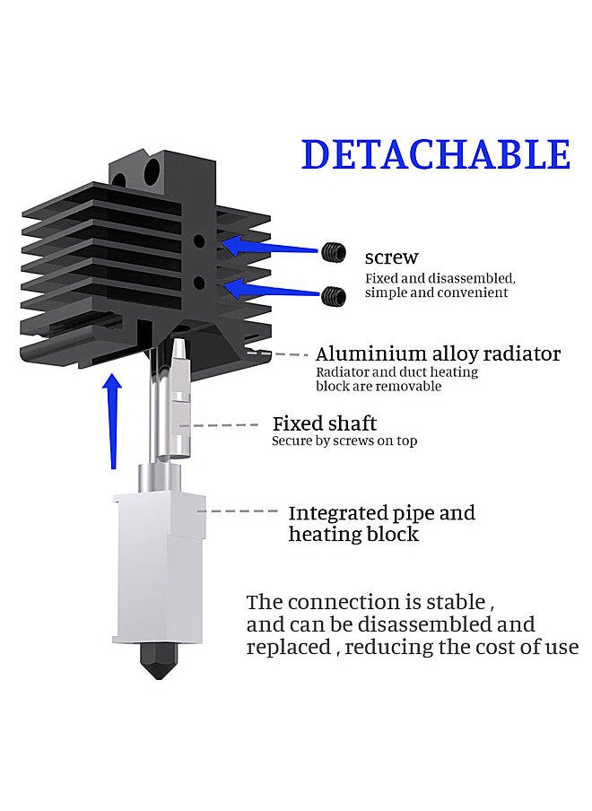 Upgraded Hotend Kit with Plated Copper Heater Block Heatbreak High Temperature 500℃ with 32 Extra Nozzle and 1pc Silicone Cover Compatible with Bambu Lab X1 Carbom Combo P1P 3D Printer