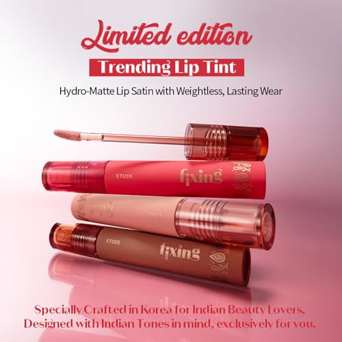 ETUDE Fixing Tint| Long Lasting Liquid Lipstick |Waterproof, Smudgeproof, Lightweight Matte Finish Lip Stain| Full Coverage|Korean Makeup|Limited Edition Fixing Tint| Nude Noor-4g - Image 5