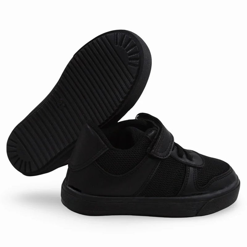 Footprint Unisex Leather Sneakers - Black - Image 3