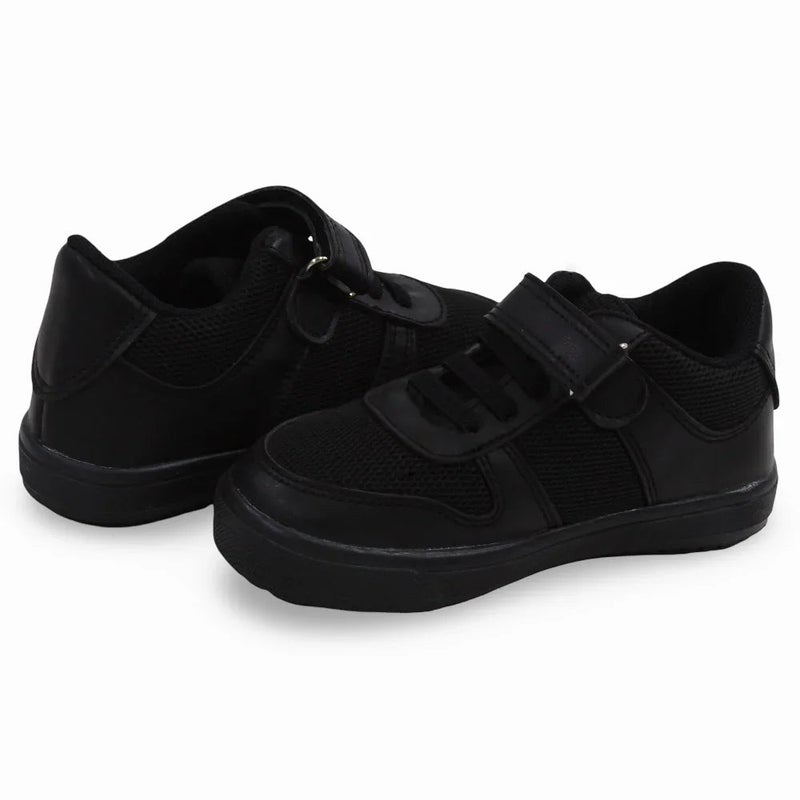 Footprint Unisex Leather Sneakers - Black - Image 2